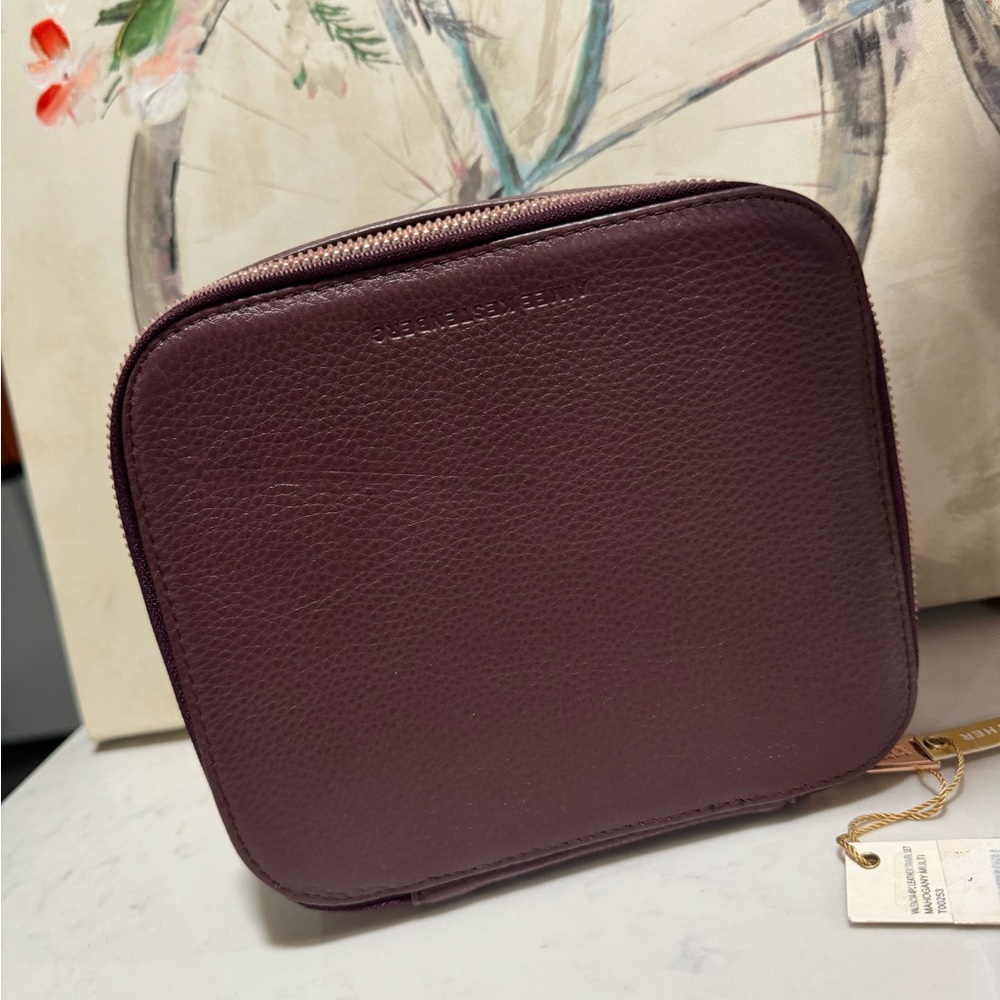 SOLD💜AIMEE KESTENBERG 3 pieces leather travel set ♥️ - Picture 1 of 12
